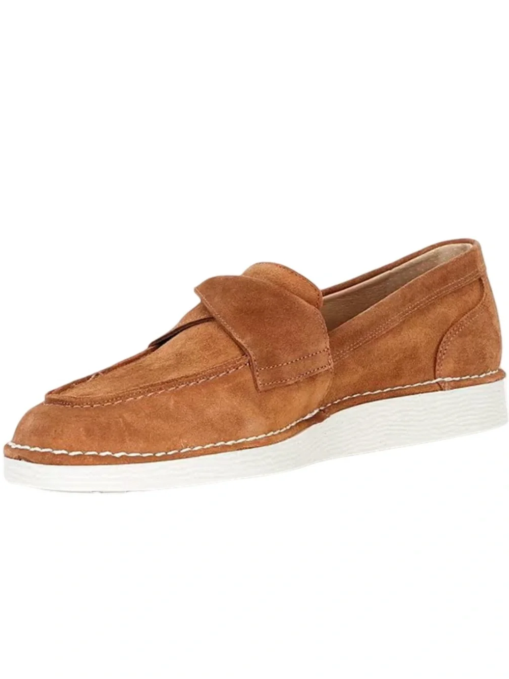 Brisco | Women’s Suede & Leather Gingerbread Penny Loafers | 7.5
